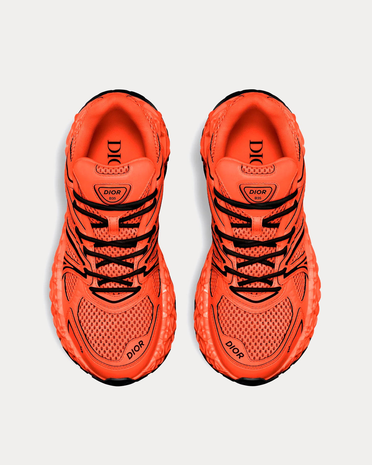 B35 NXXT Vermilion Red Technical Fabric and Vermilion Red Technical Mesh Low Top Sneakers