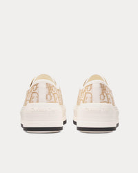 Walk'n'Dior Platform Gold-Tone Dior Oblique Cotton with Metallic Thread Embroidery Low Top Sneakers