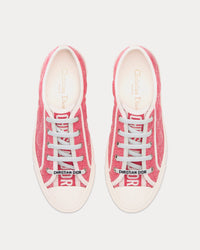 Walk'n'Dior Pink Faded Cannage Denim Embroidery Low Top Sneakers