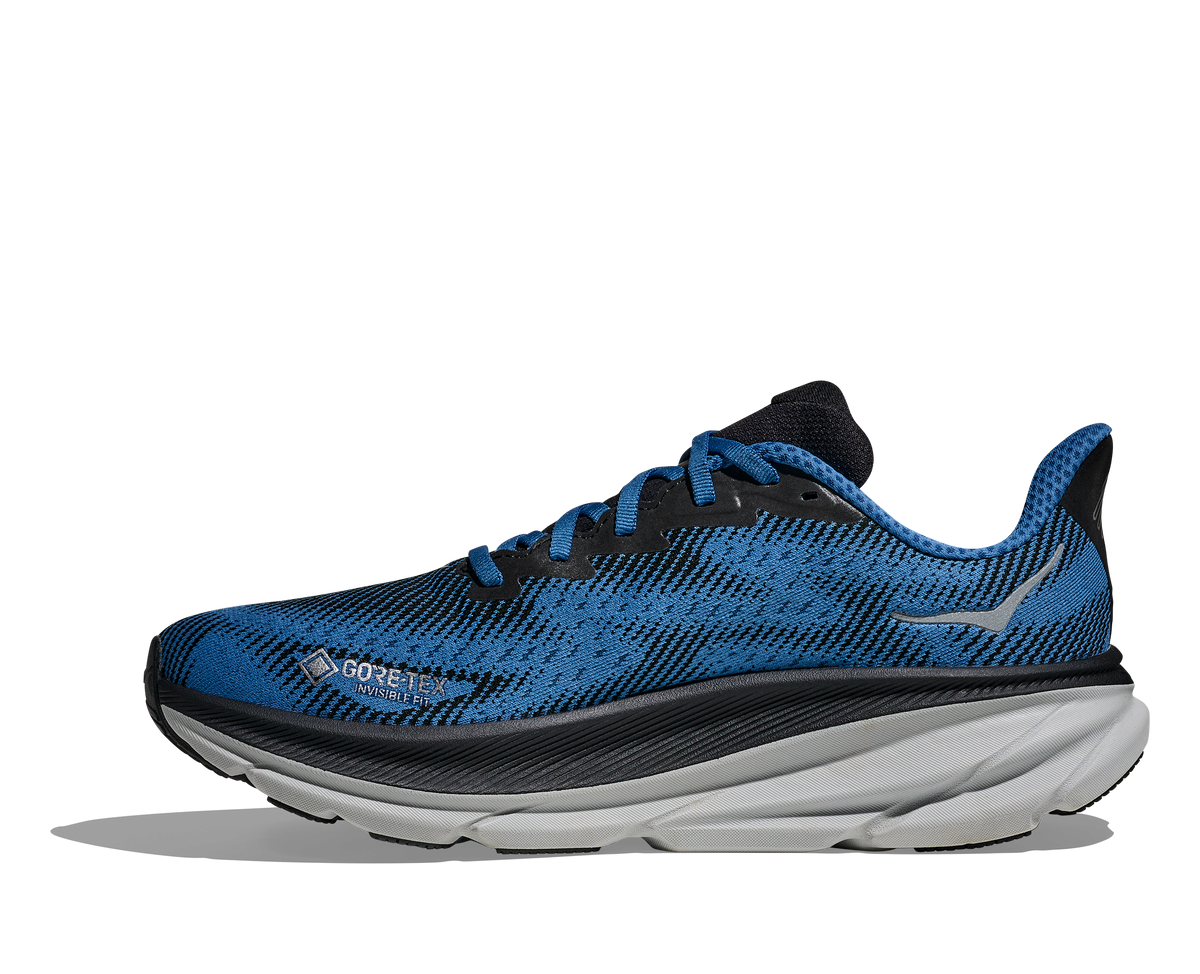 Clifton 9 GTX Men's Waterproof Running Shoes - Black/Foggy Night