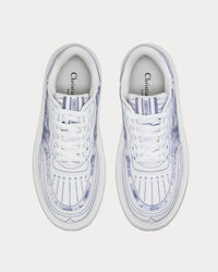 Addict Blue Toile de Jouy Technical Fabric Low Top Sneakers