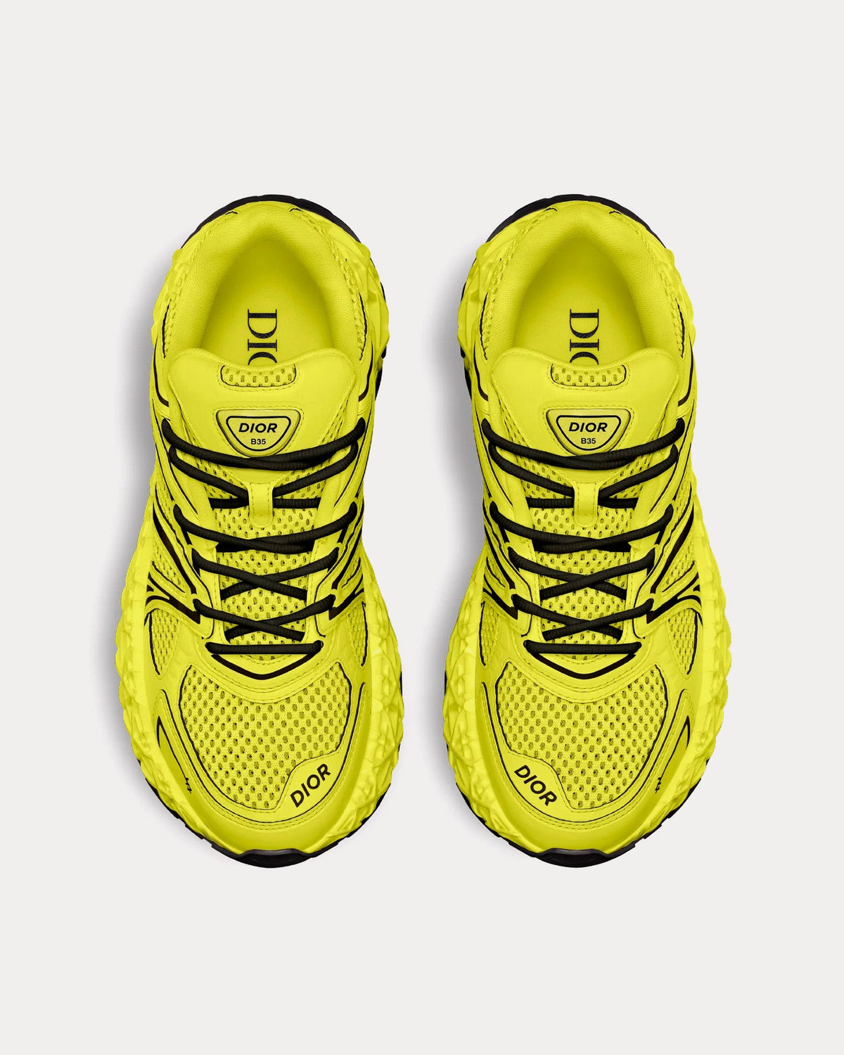 B35 NXXT Yellow Technical Fabric and Yellow Technical Mesh Low Top Sneakers