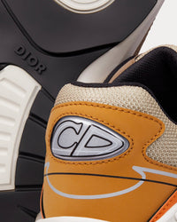 B30 Cream Mesh with Orange and Brown Technical Fabric Low Top Sneakers