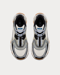 CD1 White Mesh and Gray and Black Technical Fabric Running Trainers View 4