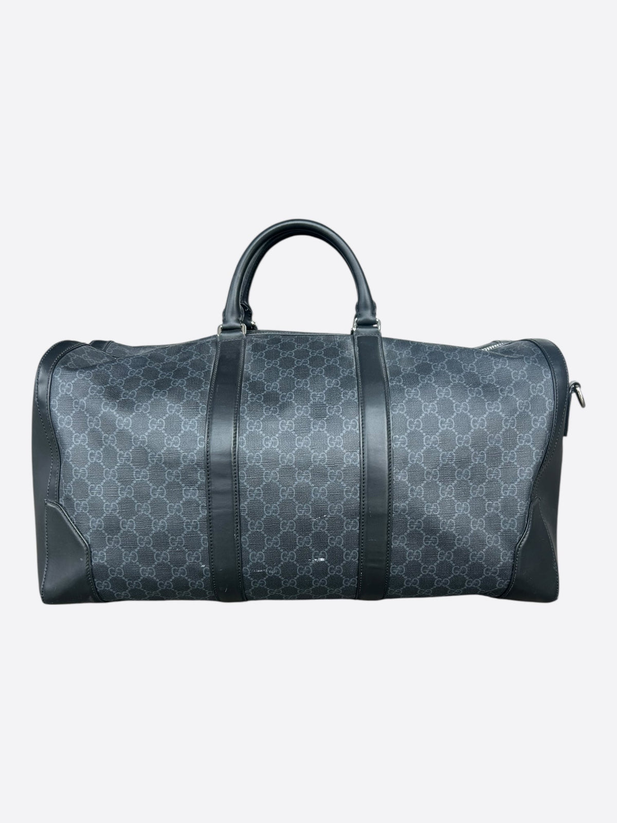 Black GG Monogram Large Duffel Bag
