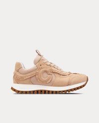 C'est Dior Suede Calfskin & Mesh Nude Low Top Sneakers