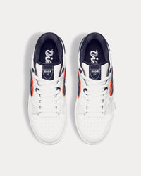 B57 Smooth Calfskin & Suede White / Navy Low Top Sneakers