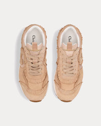C'est Dior Suede Calfskin & Mesh Nude Low Top Sneakers View 2