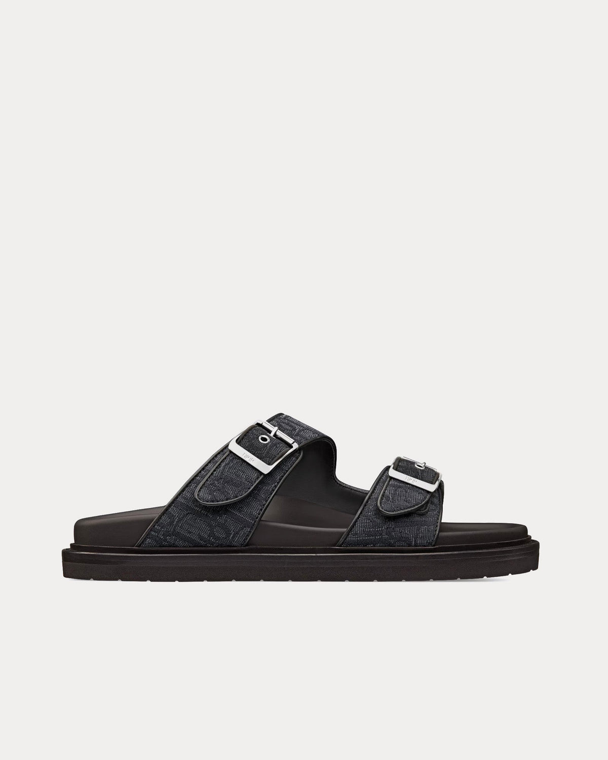 Aqua Black Dior Oblique Jacquard Sandals