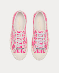 Walk'n'Dior Bright Pink Toile de Jouy Embroidered Cotton Low Top Sneakers