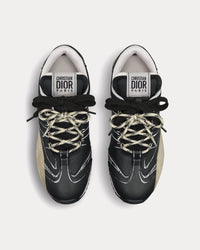 D-Sketch Nylon & Calfskin Black Low Top Sneakers