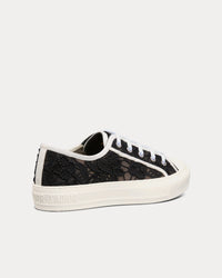 Walk'n'Dior Black Macramé Embroidered Cotton Low Top Sneakers