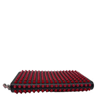 CHRISTIAN LOUBOUTIN Panettone Spikes Leather Zip Around Wallet Red View 4