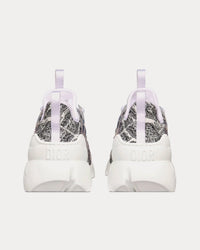 D-Connect Black and White Technical Fabric with Plan de Paris Print Low Top Sneakers View 4
