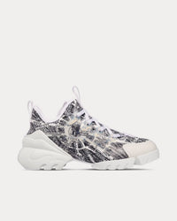 D-Connect Black and White Technical Fabric with Plan de Paris Print Low Top Sneakers View 1