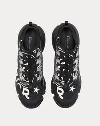 D-Connect Black Technical Fabric with Dior Union Print Low Top Sneakers View 2