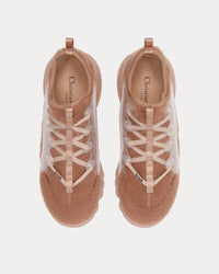 D-Connect Nude Fur-Effect Knit Low Top Sneakers View 2