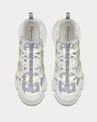 D-Connect White Dior Spatial Printed Reflective Technical Fabric Low Top Sneakers View 3