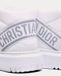 D-Player Quilted Nylon White High Top Sneakers View 4