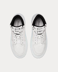 D-Player White and Black Quilted Nylon Top Sneakers View 2