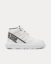 D-Player White and Black Quilted Nylon Top Sneakers View 1