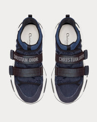 D-Wander Denim Blue Camouflage Technical Fabric Low Top Sneakers View 3