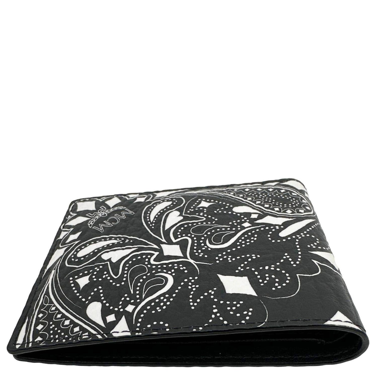 MCM Aren Bandana Leather Bifold Men's Wallet Black