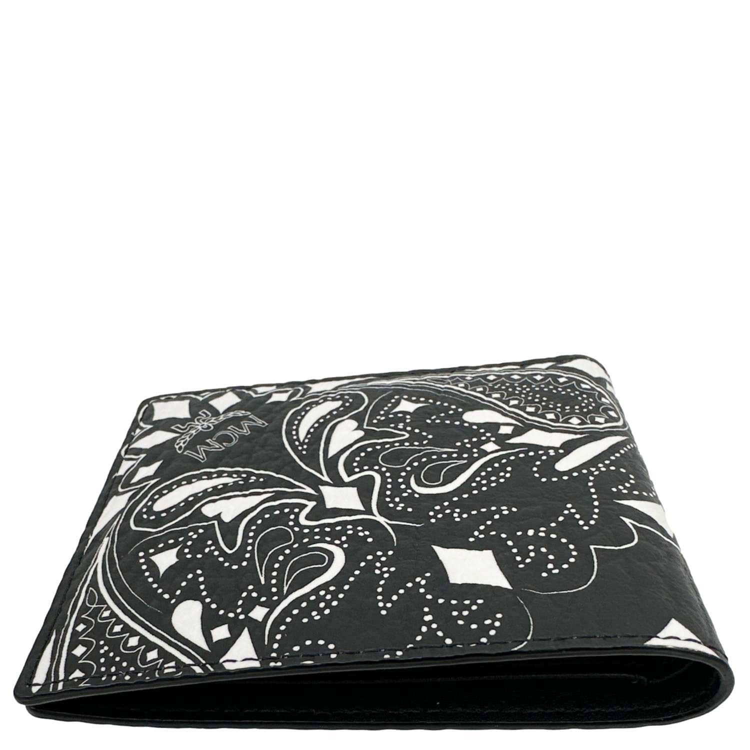 MCM Aren Bandana Leather Bifold Men's Wallet Black