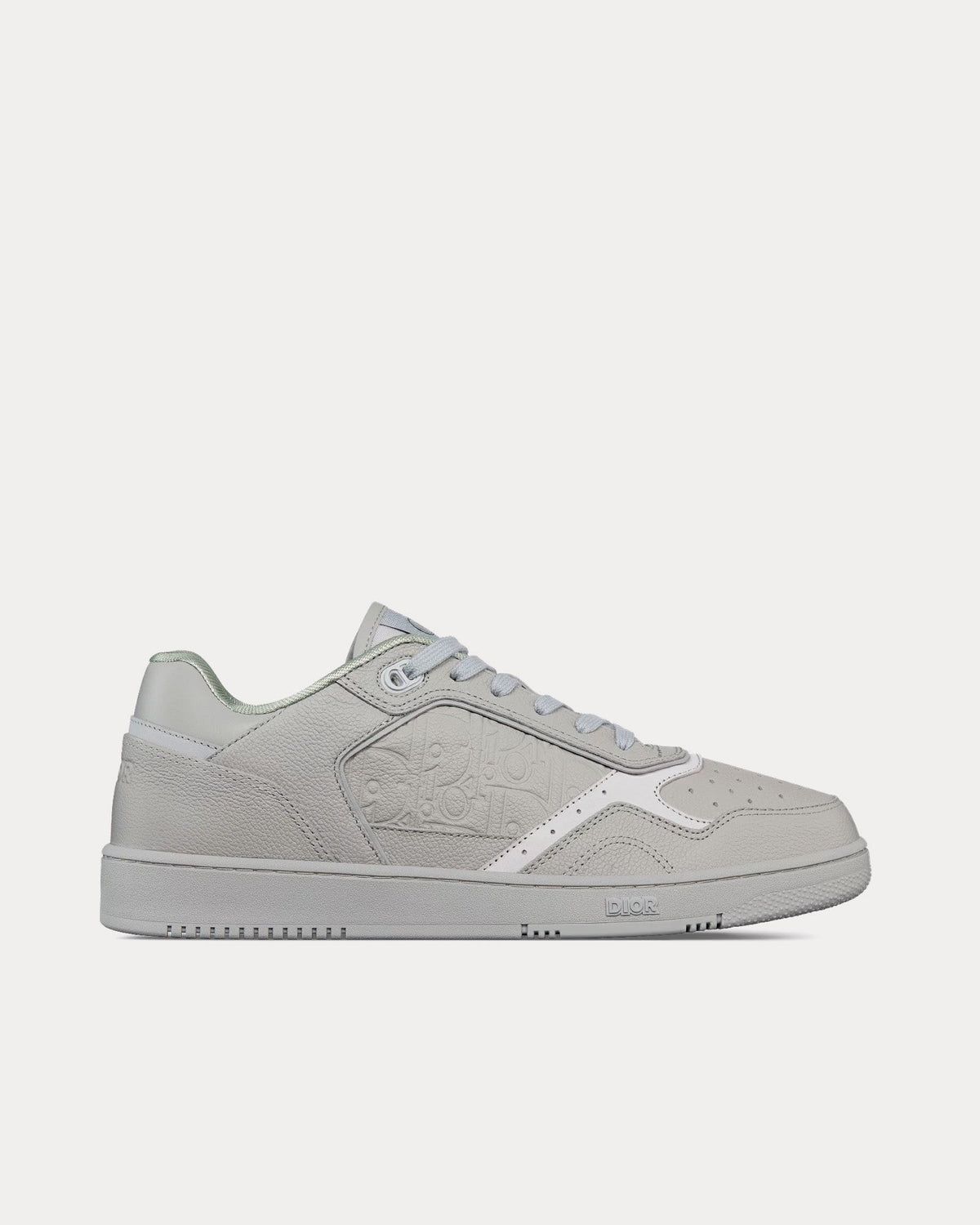 B27 Grained Calfskin & Dior Gravity Leather Grey Low Top Sneakers