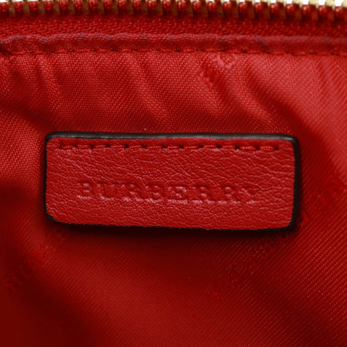 BURBERRY Peyton Small Haymarket Check Canvas Crossbody Clutch Military Red