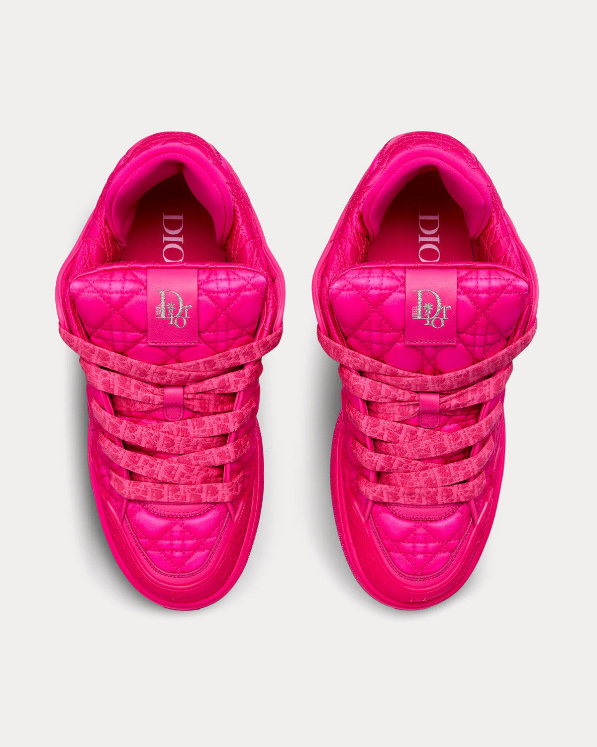 B9S Skater Limited And Numbered Edition Fuchsia Kumo Cannage Satin Low Top Sneakers