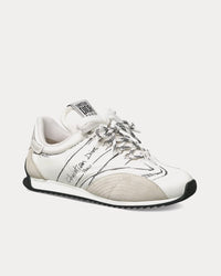 D-Sketch Nylon & Calfskin White Low Top Sneakers