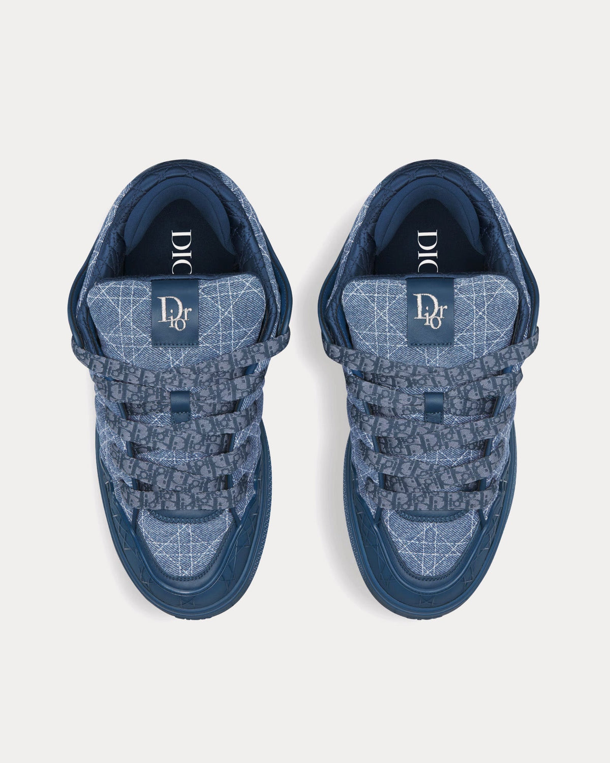 B9S Skater Limited And Numbered Edition Kumo Cannage Denim Blue Low Top Sneakers