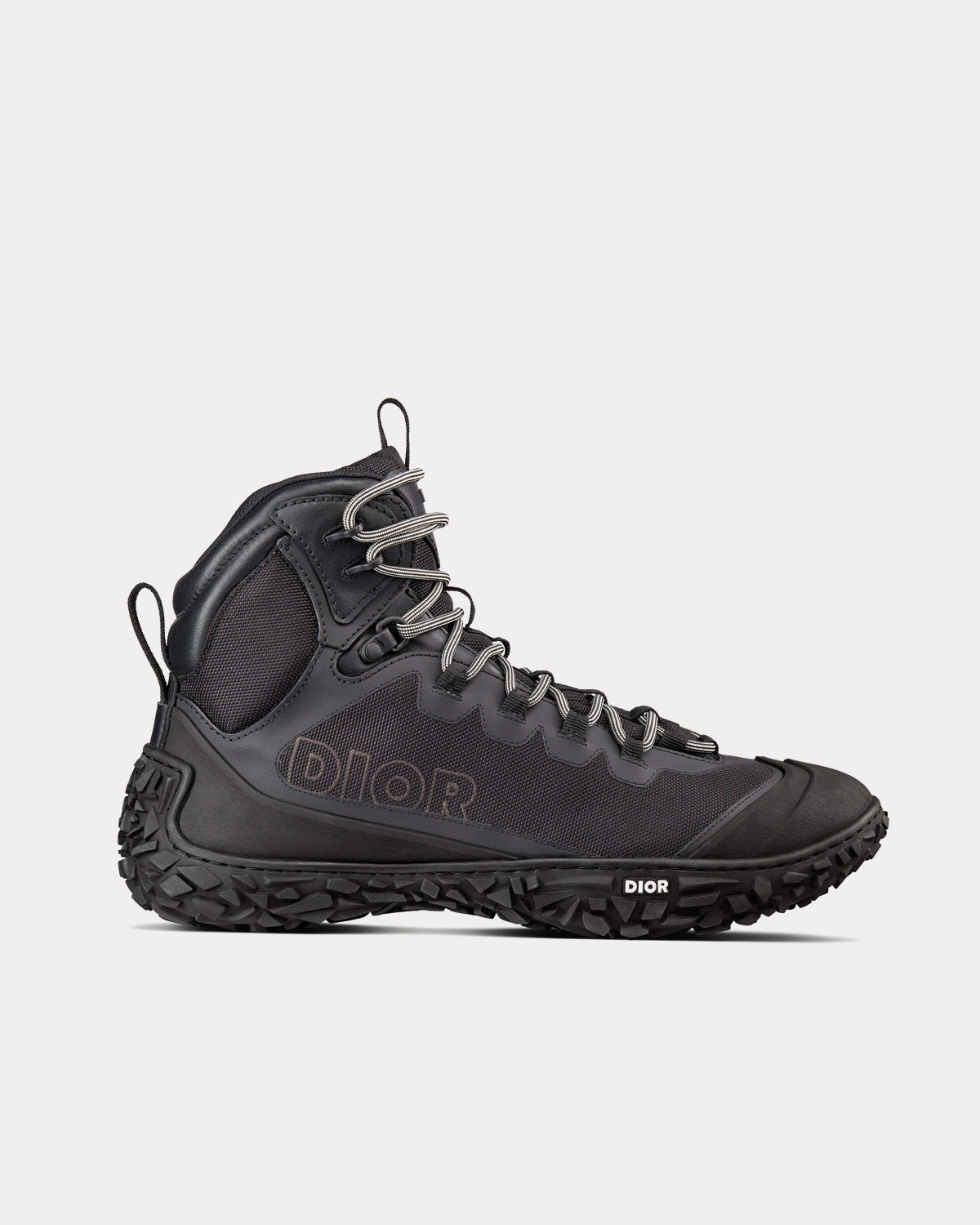Diorizon Hiking Ankle Boot Black Technical Mesh and Rubber High Top Sneakers