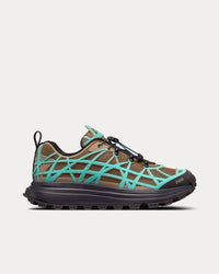 B31 Runner Technical Mesh & Rubber with Warped Cannage Motif Khaki / Turquoise / Black Low Top Sneakers