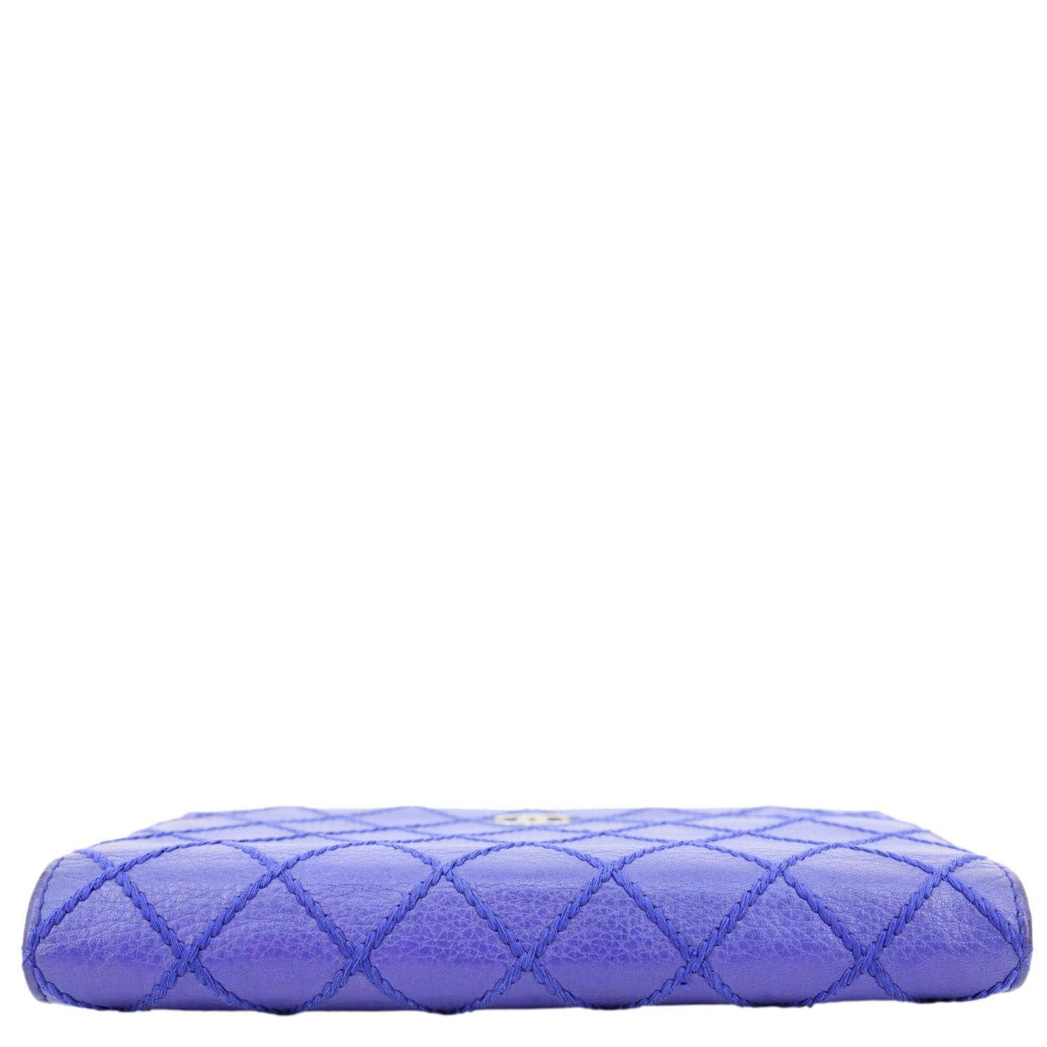 CHANEL Fancy CC Quilted Calfskin Leather Wallet On Chain Bag Royal Blue