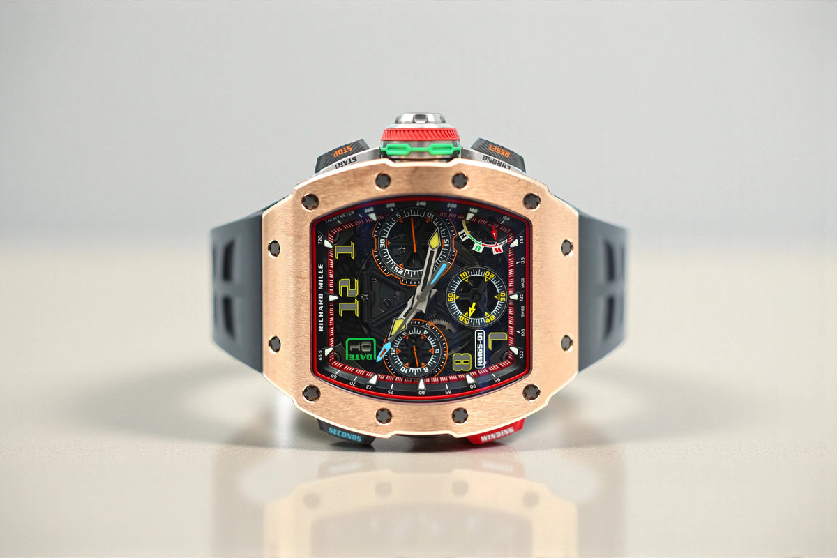 RM65-01 skeletonized dial detail