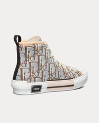 B23 Greige Dior Oblique Tapestry High Top Sneakers