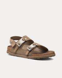 Milano Khaki Nubuck Calfskin Sandals