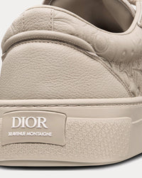 B33 Beige Grained Calfskin and Beige Dior Gravity Leather Low Top Sneakers