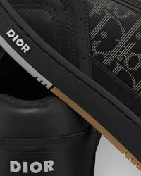 World Tour B27 Black Dior Oblique Galaxy Leather with Smooth Calfskin and Suede Low Top Sneakers
