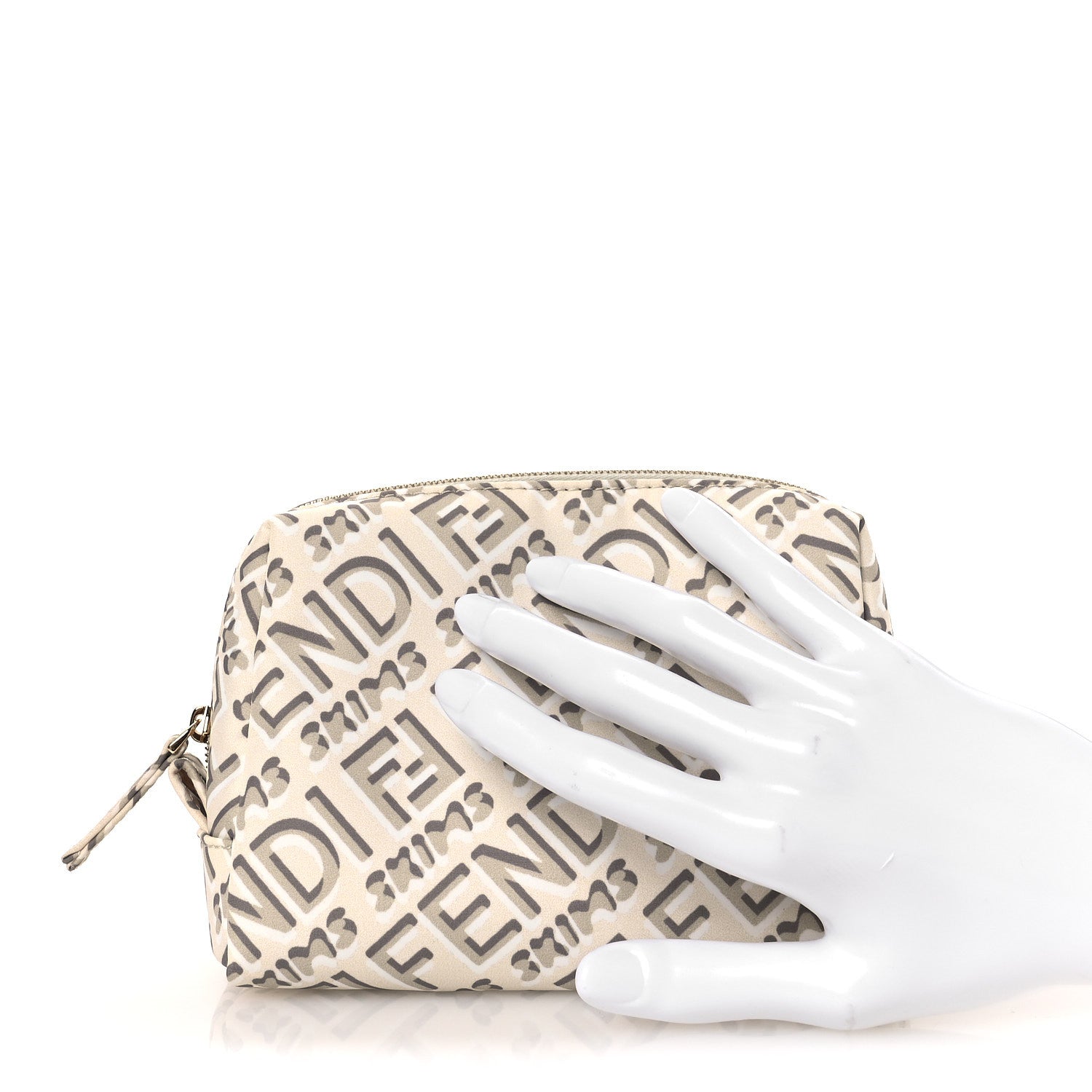 X SKIMS Nylon Small Trapezoid Beauty Pouch Kims Avorio