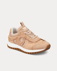 C'est Dior Suede Calfskin & Mesh Nude Low Top Sneakers