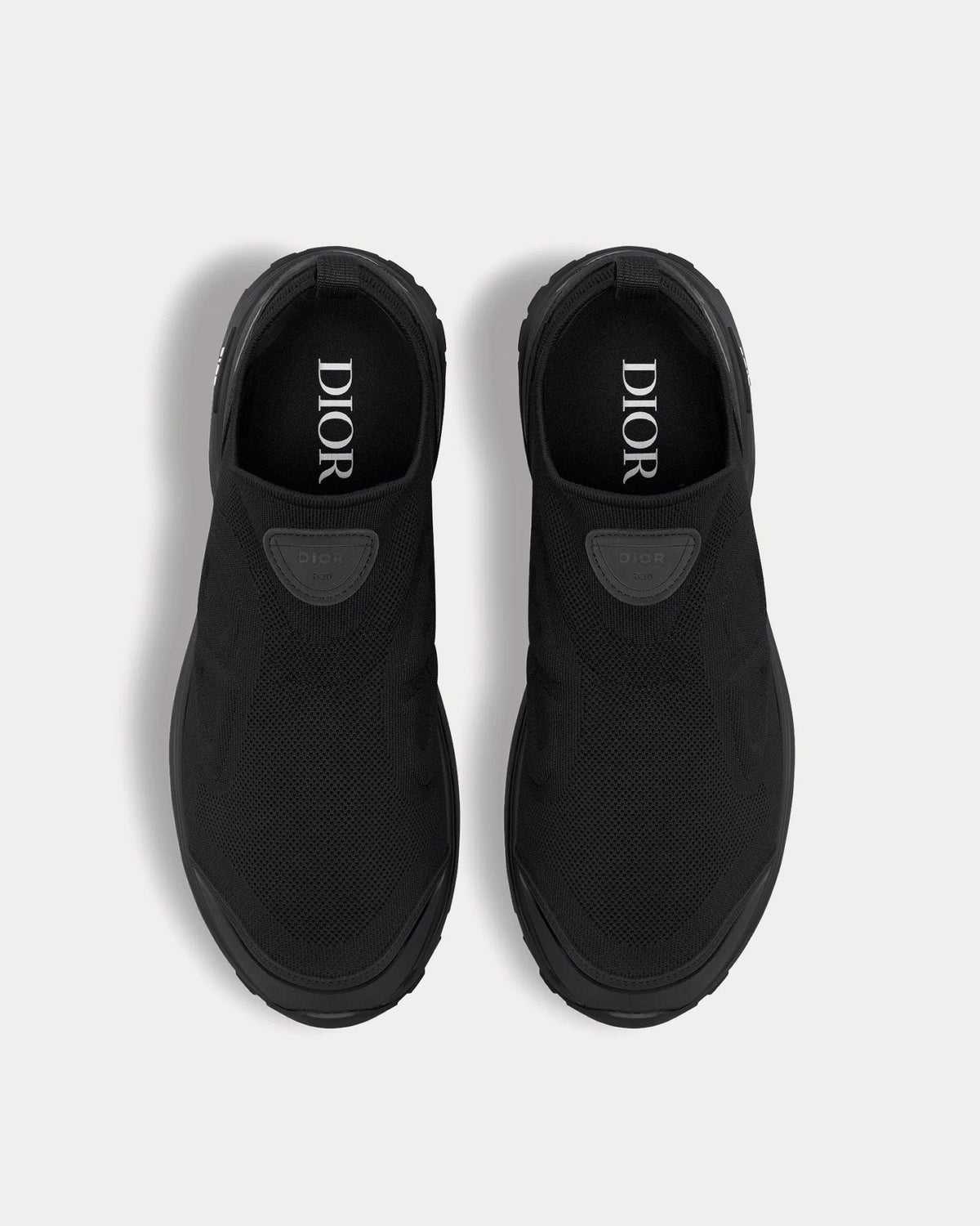 B30 Countdown Techical Mesh & Fabric Black Slip On Sneakers