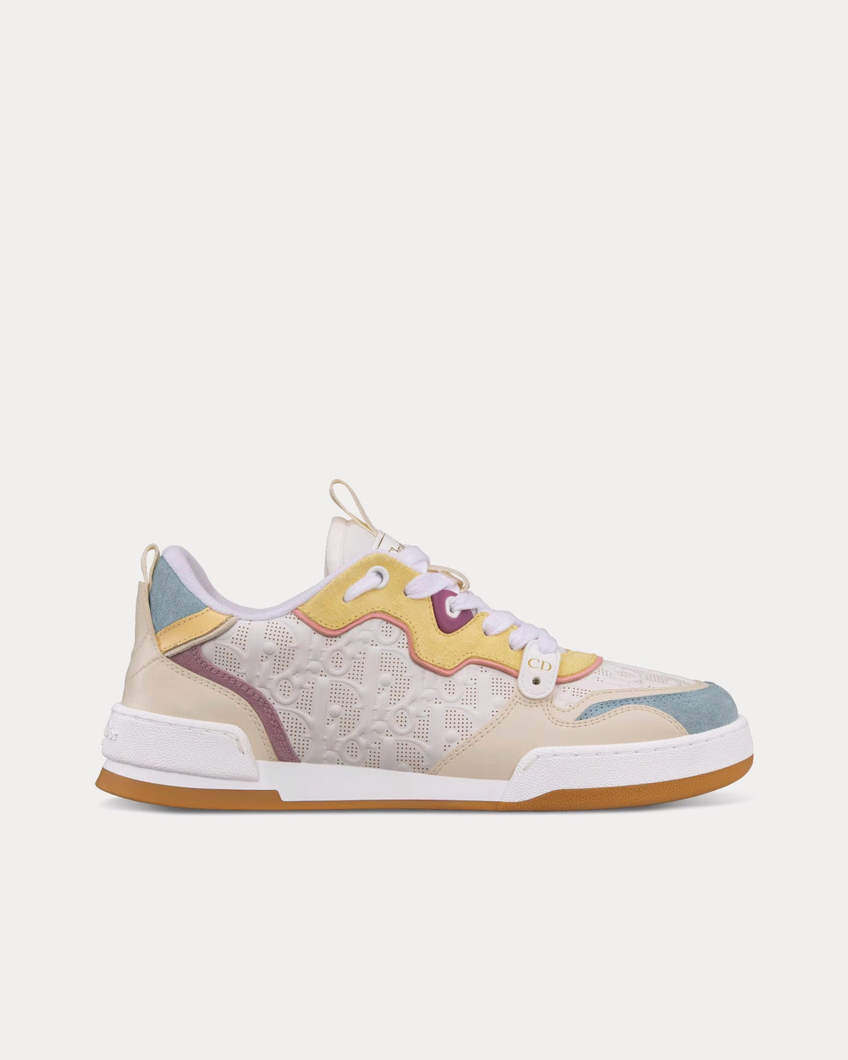 Dior One Perforated Calfskin & Suede White / Multi Low Top Sneakers
