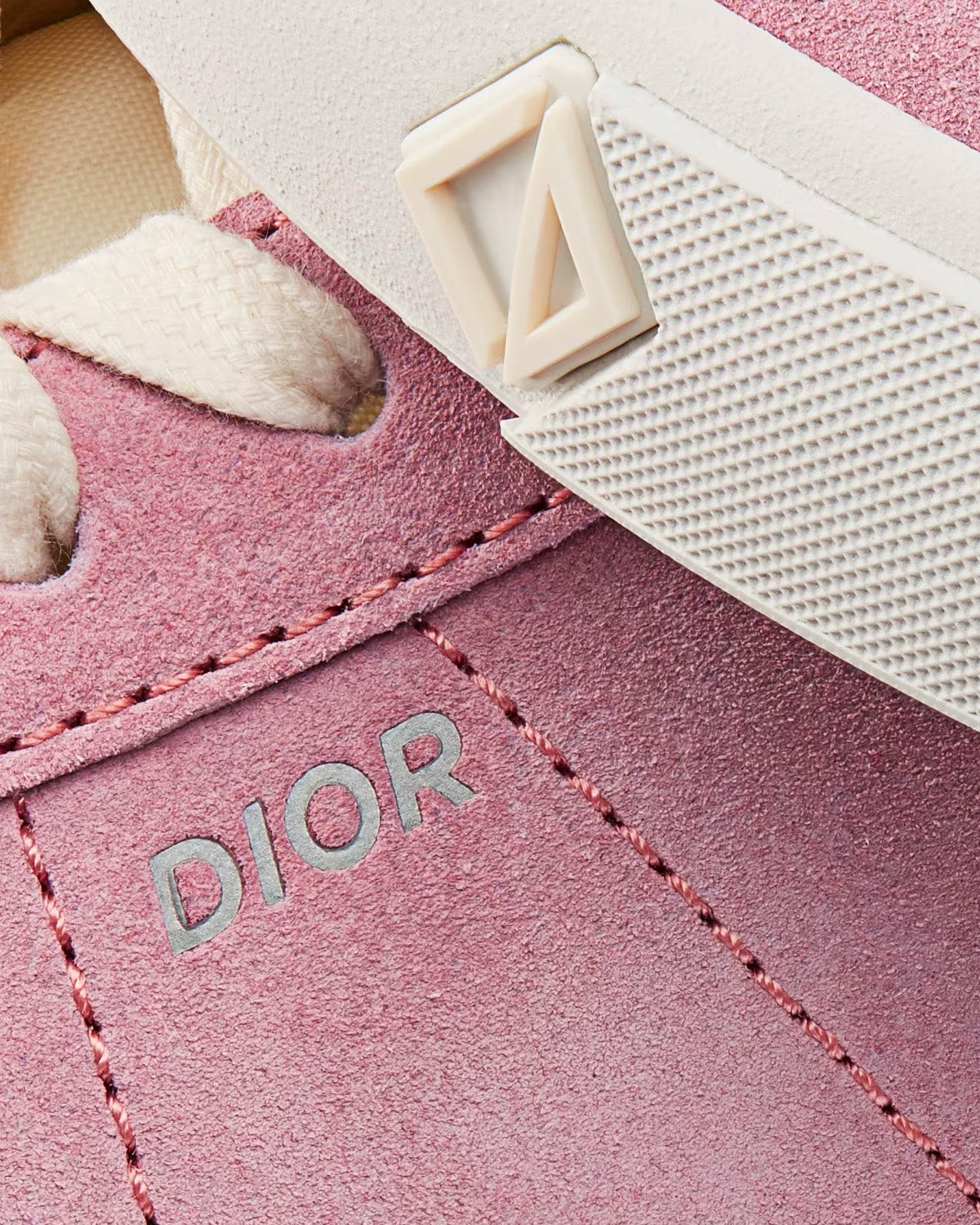 B101 Nubuck Calfskin Pink Low Top Sneakers