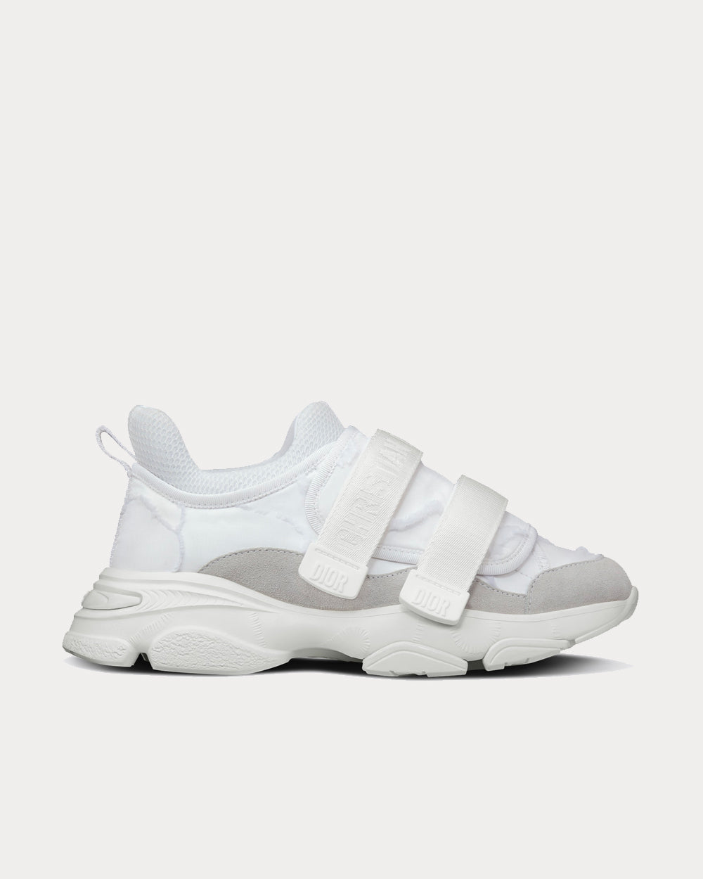 D-Wander White Camouflage Technical Fabric Low Top Sneakers