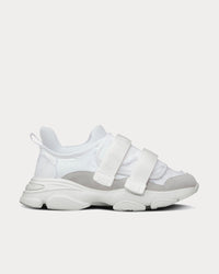 D-Wander White Camouflage Technical Fabric Low Top Sneakers