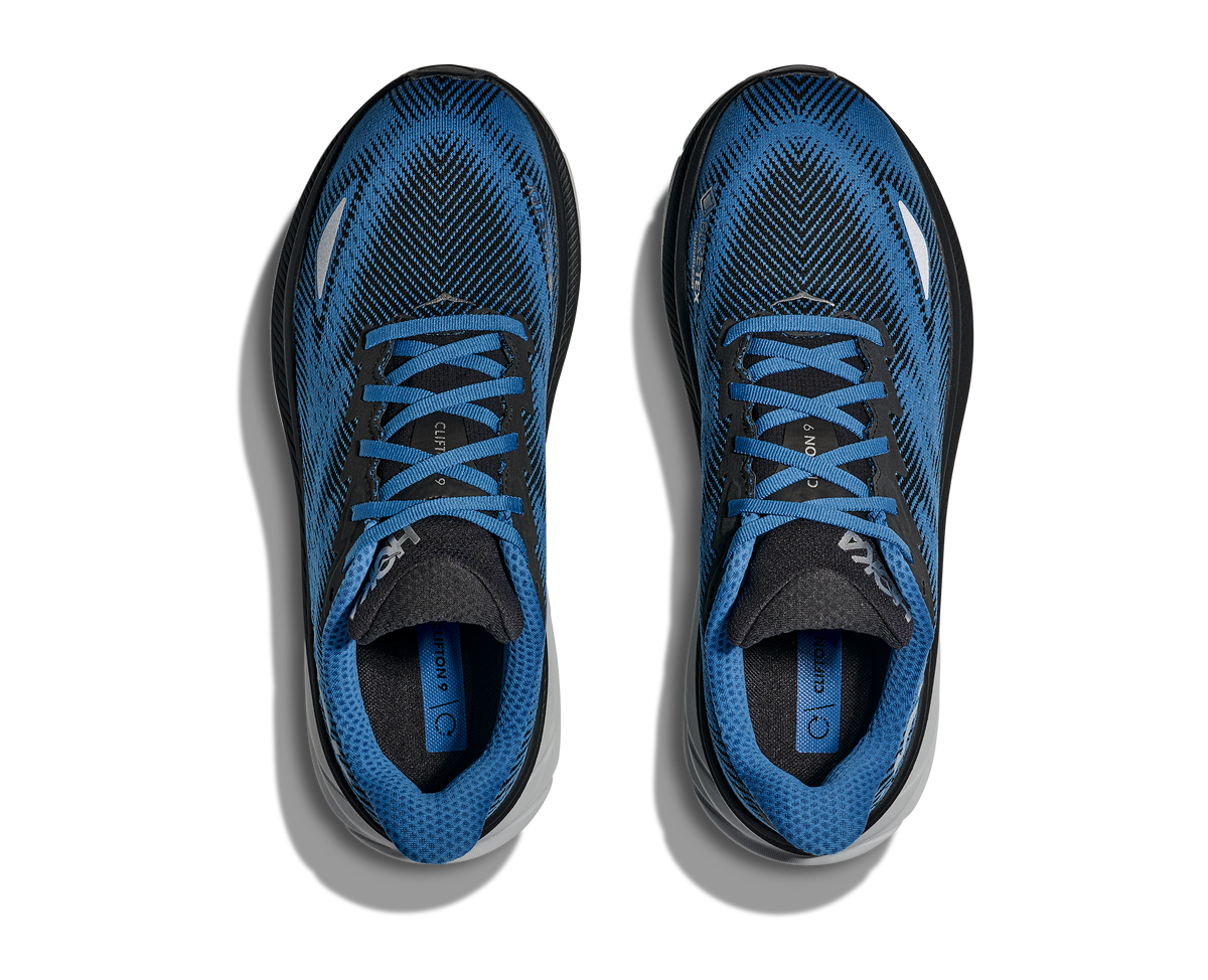 Clifton 9 GTX Men's Waterproof Running Shoes - Black/Foggy Night