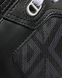 B27 Black Smooth Calfskin and CD Diamond Canvas High Top Sneakers